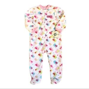 🎁 NWT Little Me Footed Pajamas 18 Months Pink and White